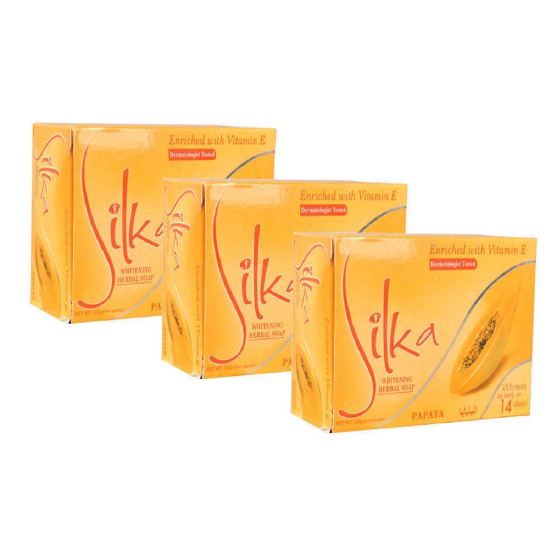 Queue Silka Papaya Whitening Soap for Dark Spots, Anti Aging (405